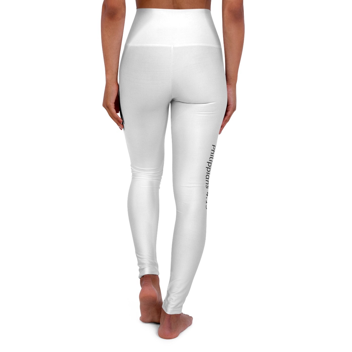 Philippians 4:13 High Waisted Yoga Leggings (AOP)