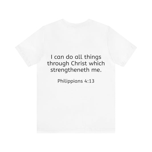 Philippians 4:13 Jersey Short Sleeve Tee